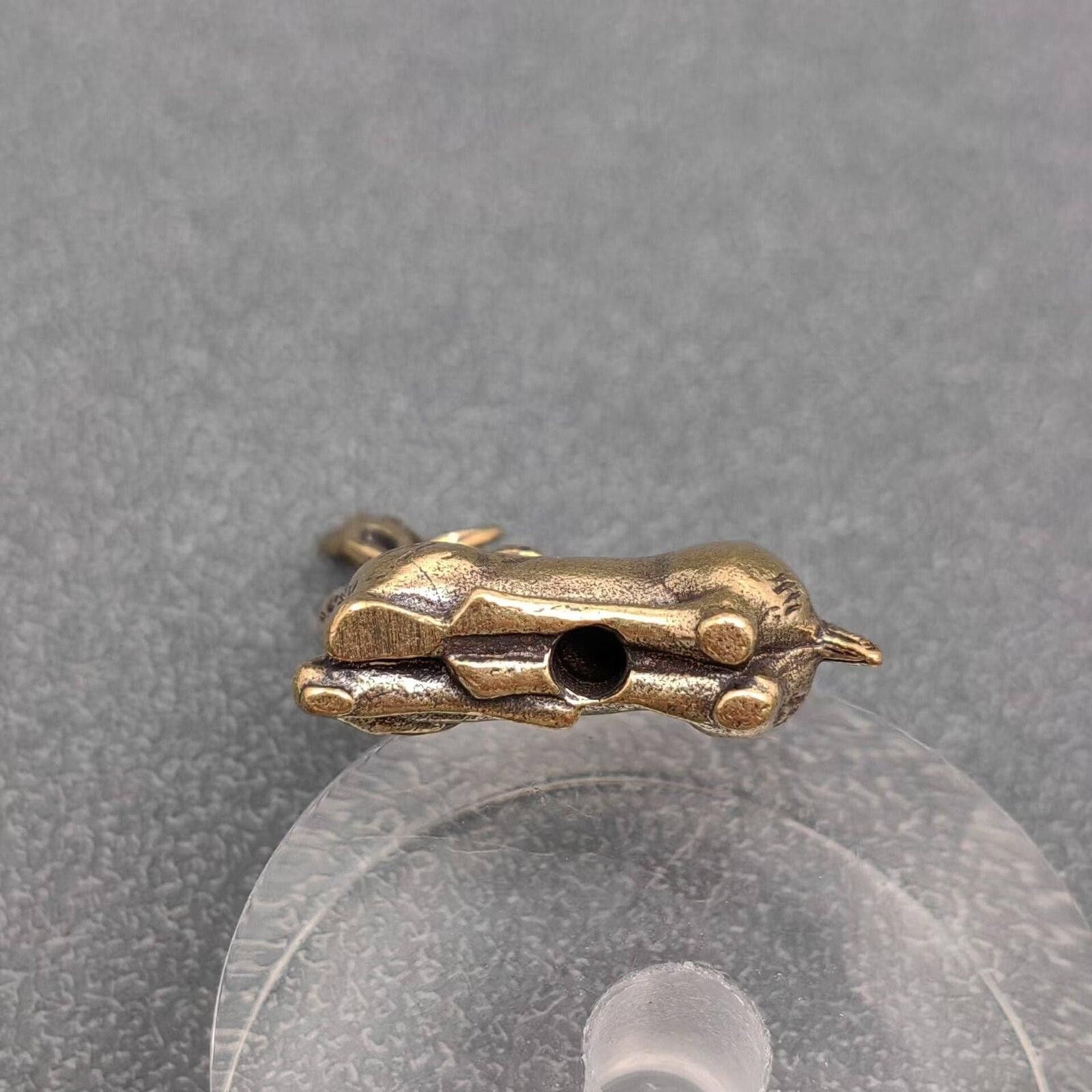 The Unbranded Brand Miniature Brass Deer Figurine Sculpture Size ONE SIZE - 5 Thumbnail