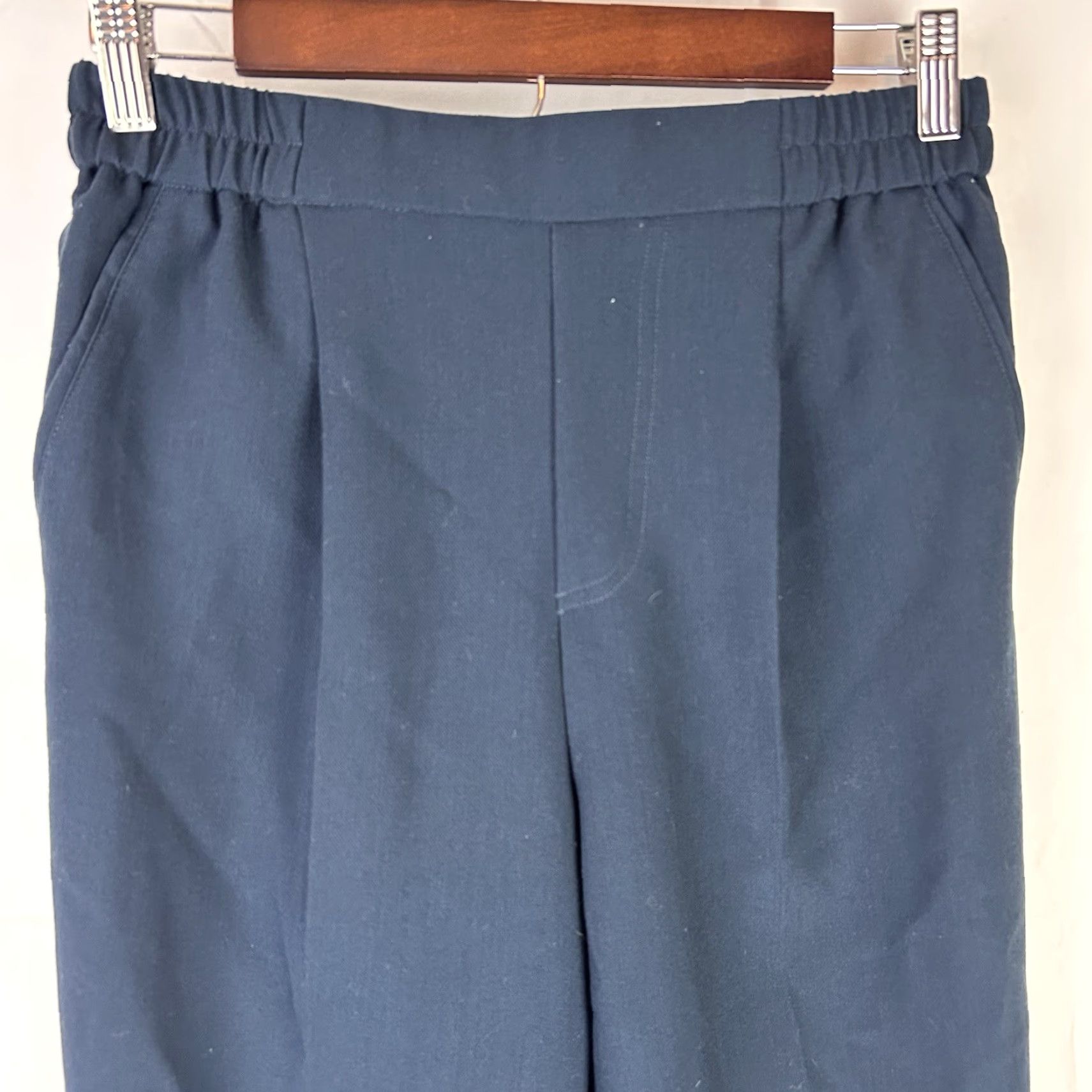 Anthropologie Anthropologie Copley Tapered Trousers Navy Blue Pants Pleated XS Extra Small Size 26" / US 2 / IT 38 - 2 Thumbnail