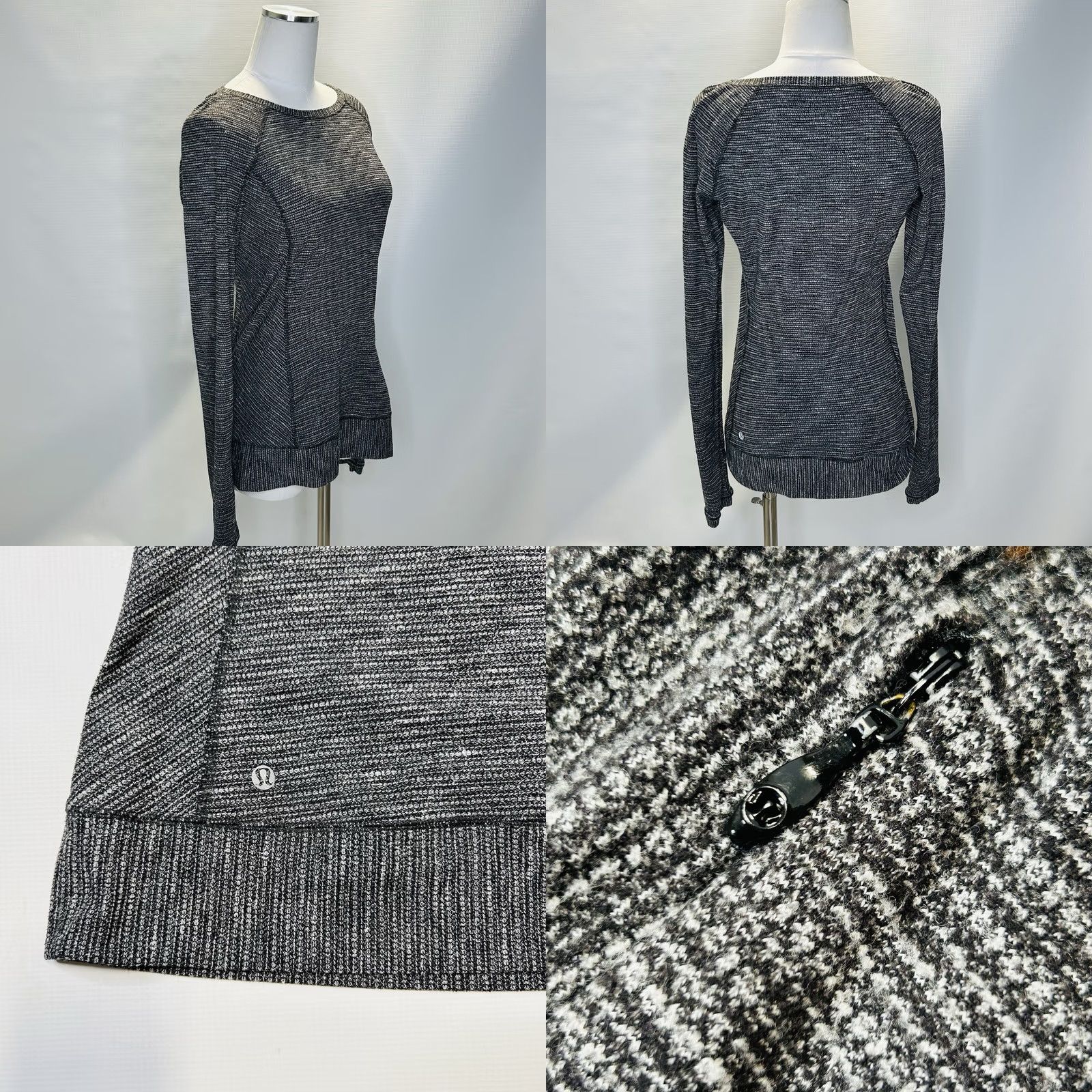 Lululemon Lululemon Race Your Pace Long Sleeve Shirt Women's Size 8 Gray/Black Piqué Rulu Activewear Running Shirt Women XS? Size M / US 6-8 / IT 42-44 - 8 Thumbnail