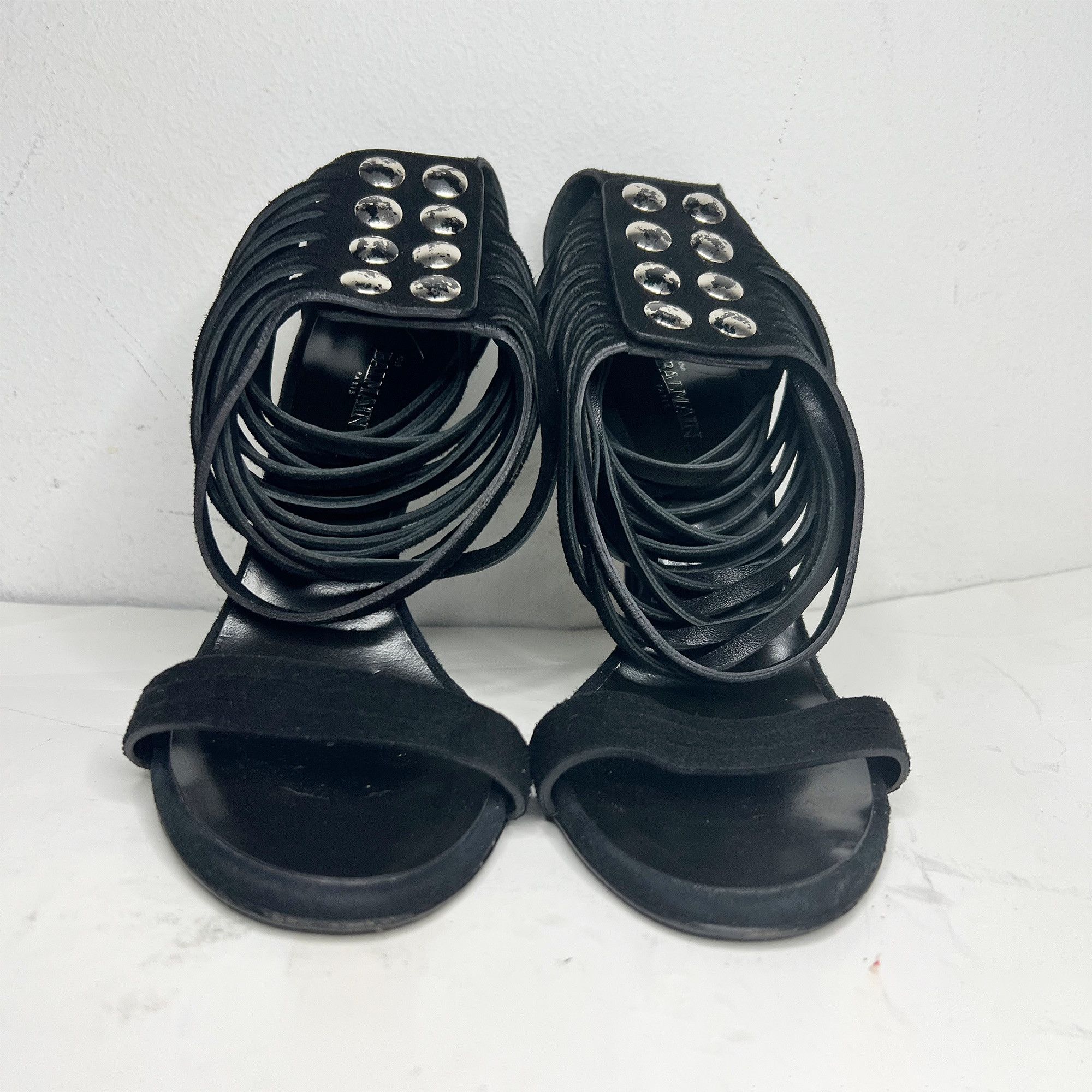 Balmain Suede Sandals Size US 6 / IT 36 - 3 Thumbnail