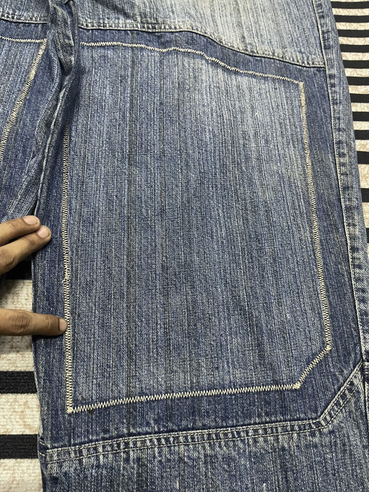 Marc Buchanan 90s PELLE PELLE BY MARC BUCHANAN BAGGY DOUBLE KNEE JEANS Size US 41 - 6 Thumbnail