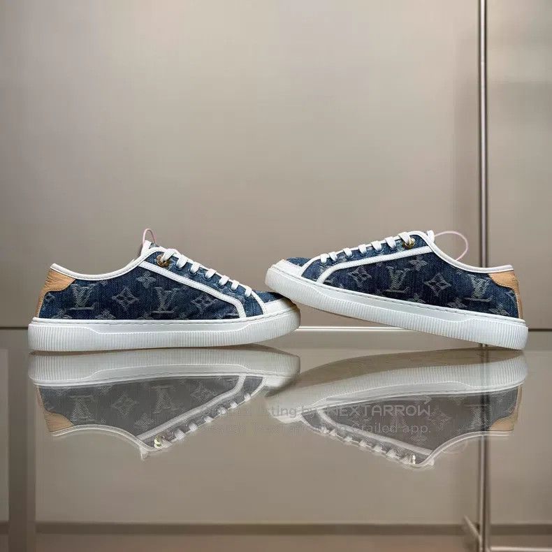 Louis Vuitton Louis Vuitton 25SS Tannin Denim Full Print Board Shoes Size US 6 / IT 36 - 6 Thumbnail