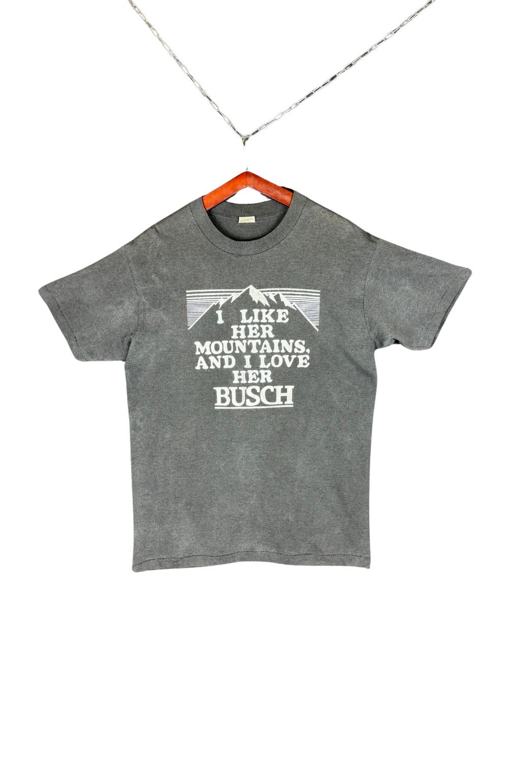 Vintage 70s Busch Mountains Tee – USA Single Stitch Platinum 50/50 Size US M / EU 48-50 / 2 - 1 Thumbnail