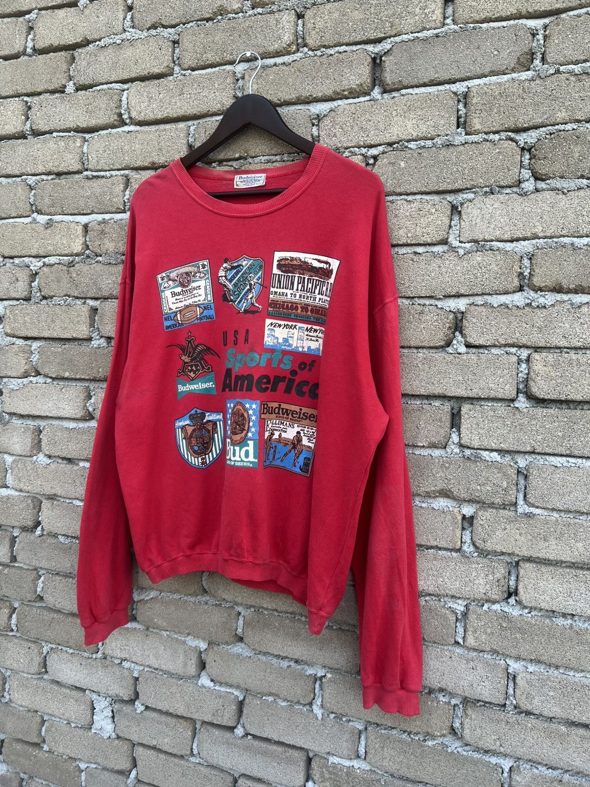 Budweiser Vintage Budweiser USA Sport Of America Sweatshirt Size US L / EU 52-54 / 3 - 4 Thumbnail