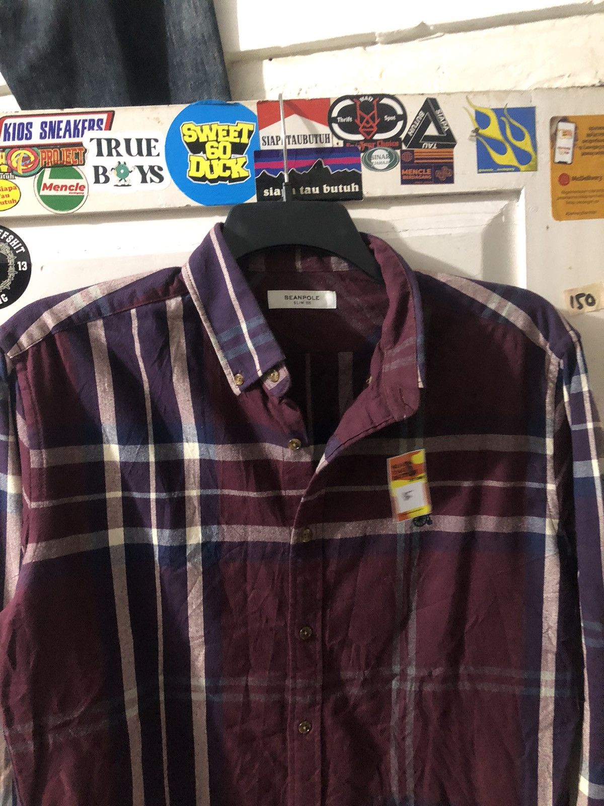 Flannel × Vintage FLANNEL x BEANPOLE REDWINE Size US L / EU 52-54 / 3 - 6 Thumbnail
