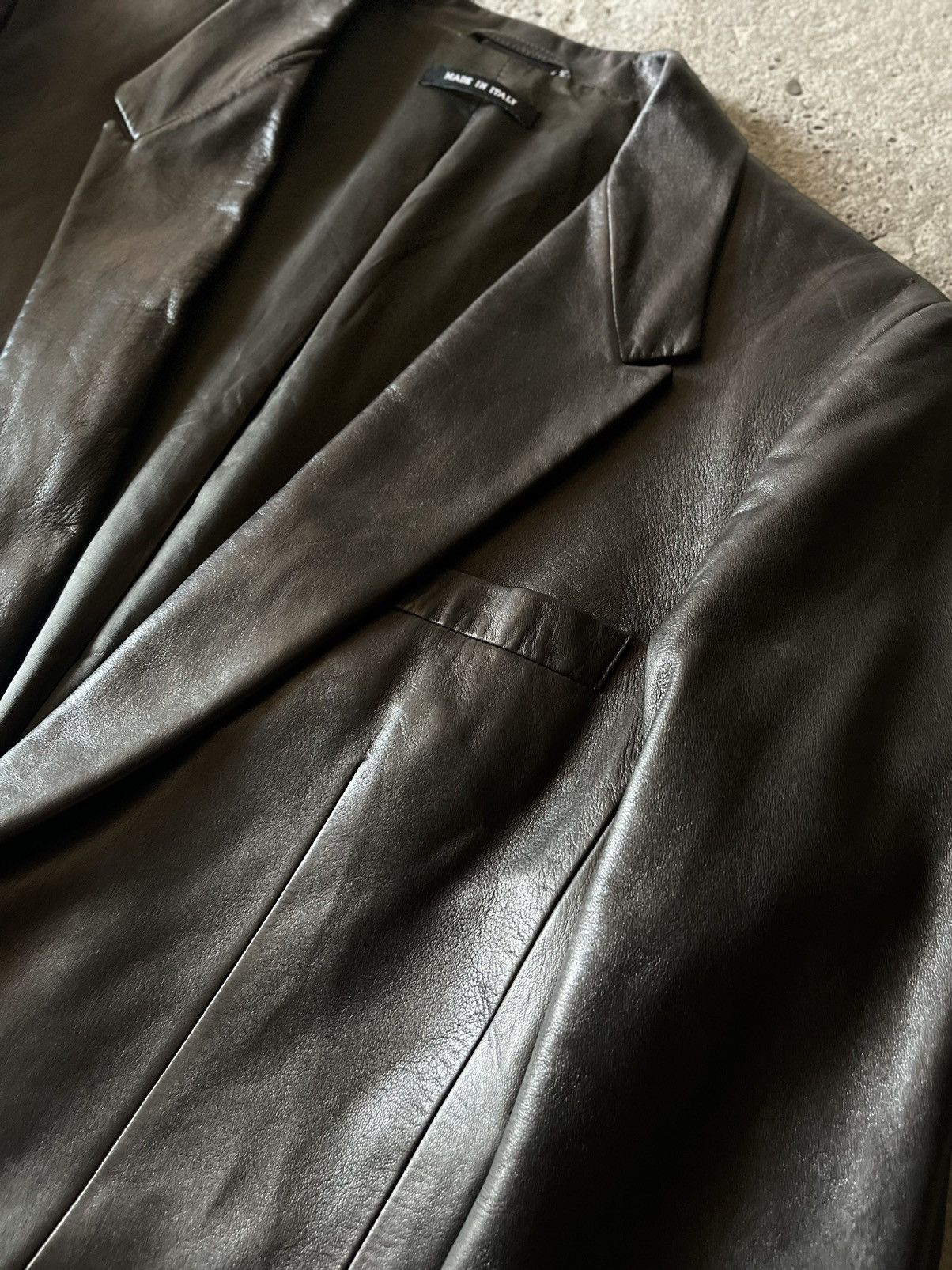 Gucci × Tom Ford Gucci - Tom Ford - 1997 - Leather Tailored Jacket Size US M / EU 48-50 / 2 - 5 Thumbnail