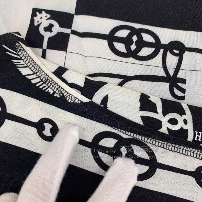 Hermes Hermes Color block buckle geometric pattern print cotton r Size S / US 4 / IT 40 - 8 Thumbnail