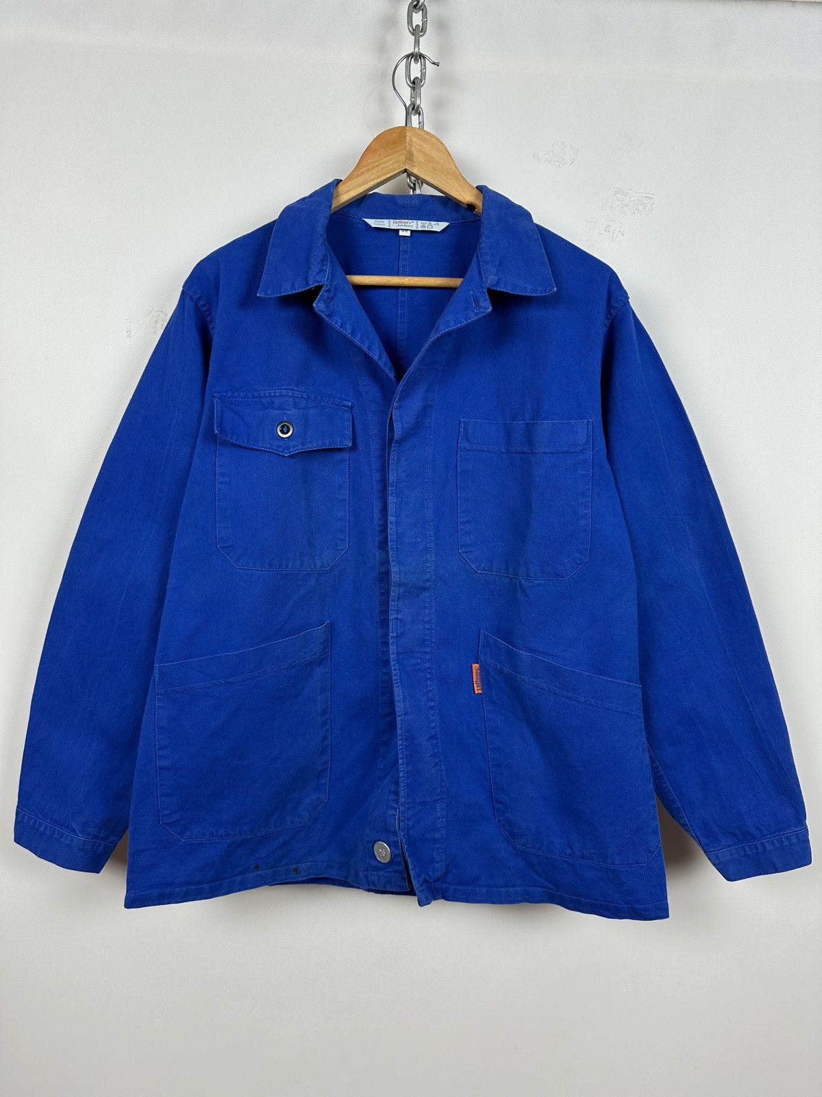 Le Laboureur 80s Vintage Lutteurs French Workwear Sanfor Chore Jacket Size US M / EU 48-50 / 2 - 14 Thumbnail