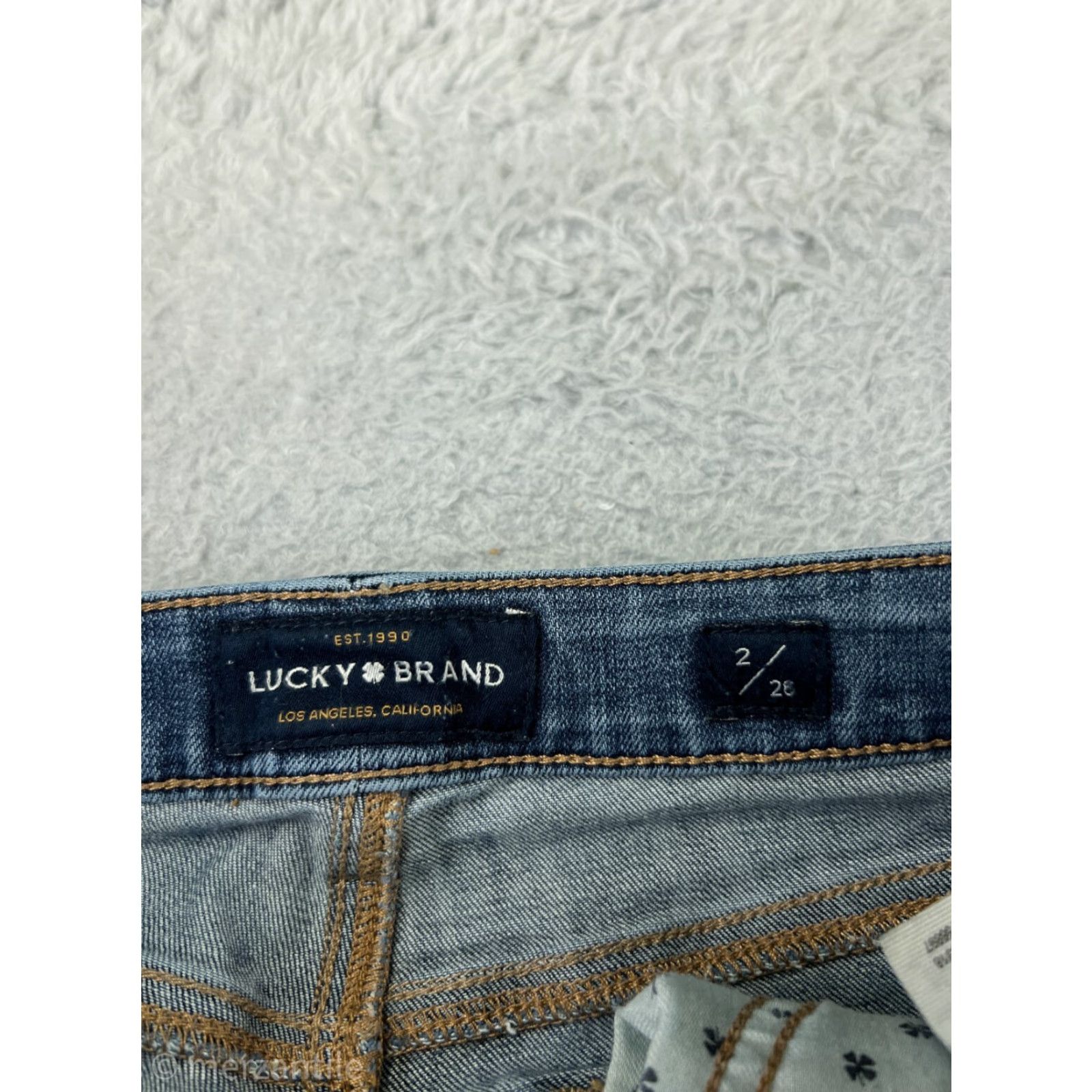 Lucky Brand Lucky Brand Pants Womens 2 Blue Denim Jeans Skinny Tapered Cotton Blend Stretch Denim Jeans Size 26" / US 2 / IT 38 - 3 Thumbnail