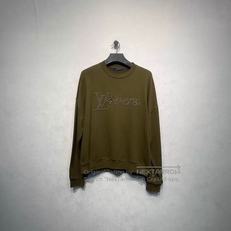 Louis Vuitton Louis Vuitton SS24 studded logo green pullover sweatshirt Size US M / EU 48-50 / 2 - 2 Thumbnail