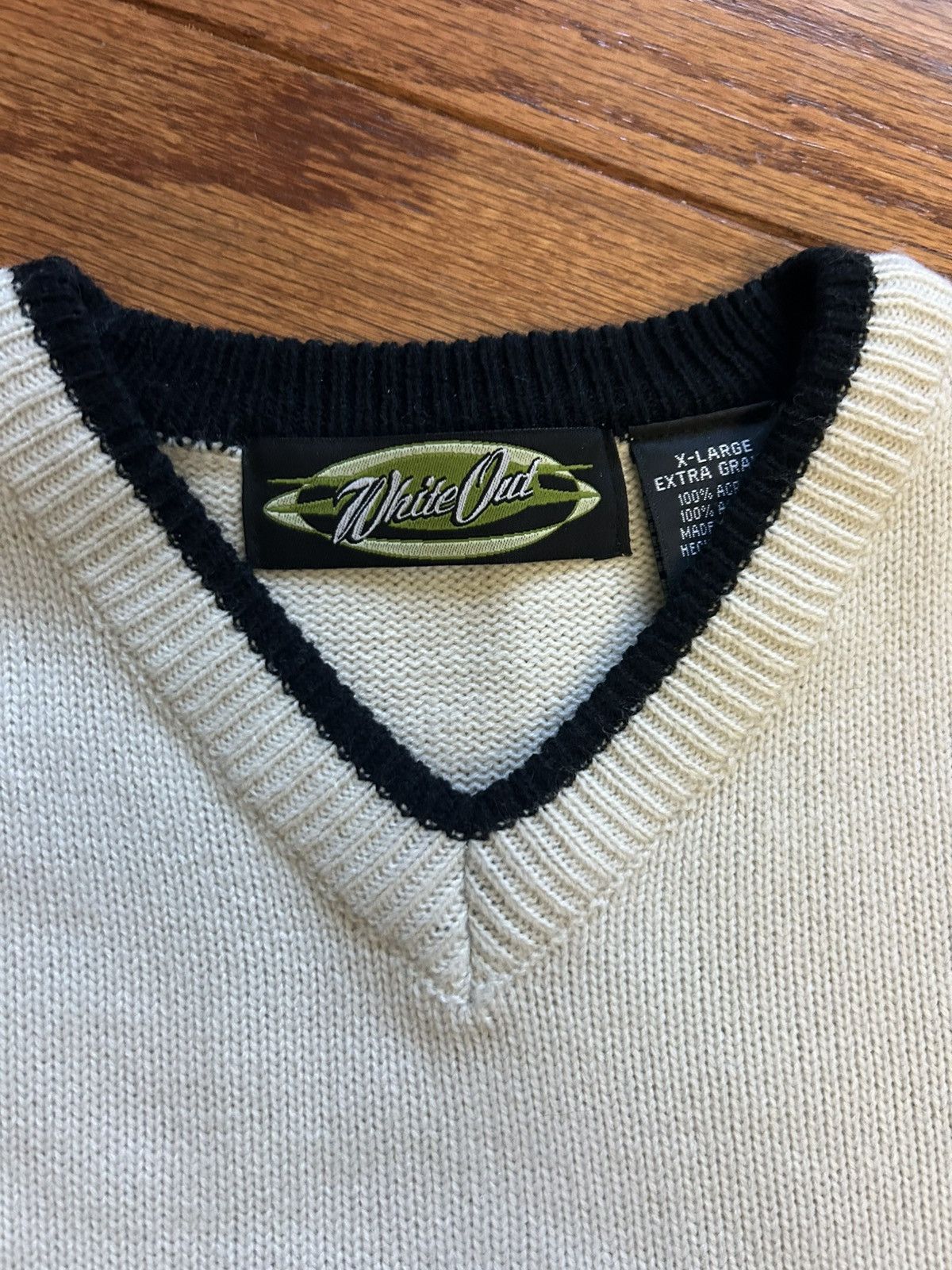 Vintage Vintage White Out Sweater Knit Size US XL / EU 56 / 4 - 2 Thumbnail