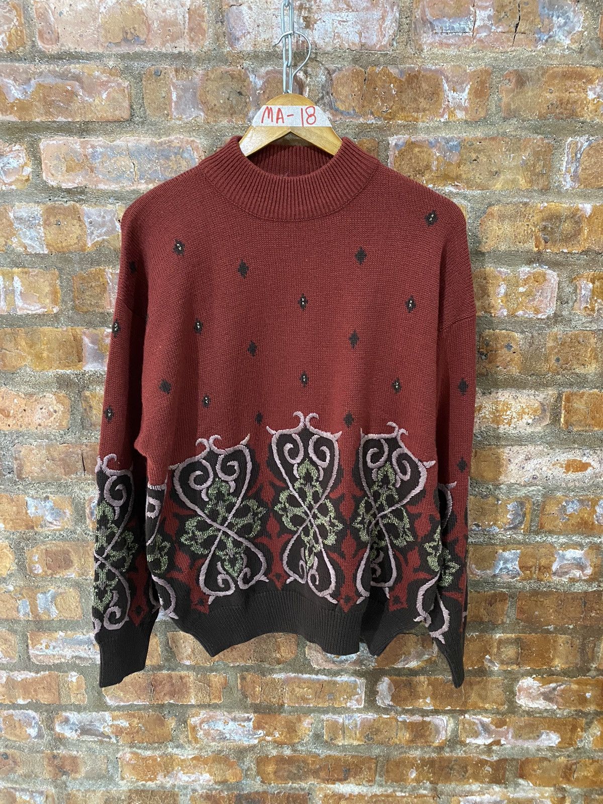 Yoshiyuki Konishi 🔥1990s Ficce Tribal knitwear Size US L / EU 52-54 / 3 - 2 Thumbnail