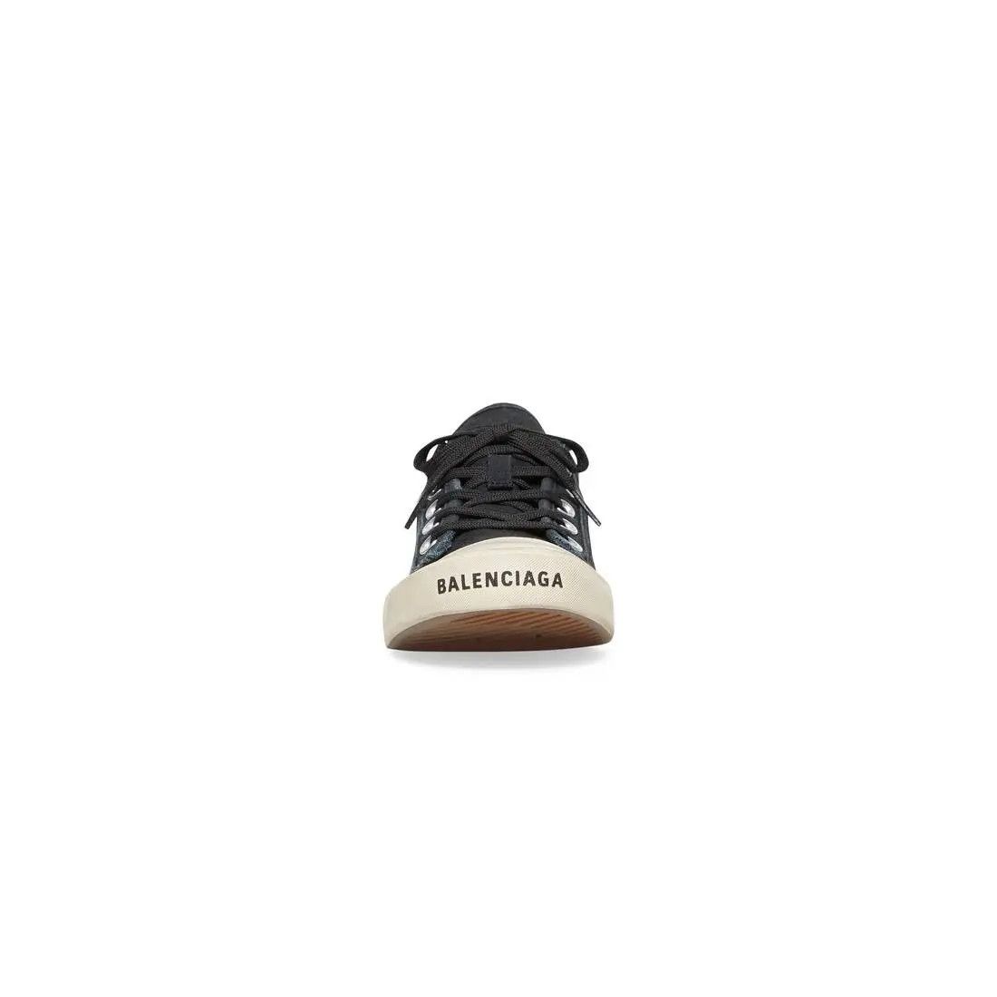 Balenciaga o1bcso1str0925 Paris Low Top Sneakers in Black/White Size US 6 / EU 39 - 3 Thumbnail