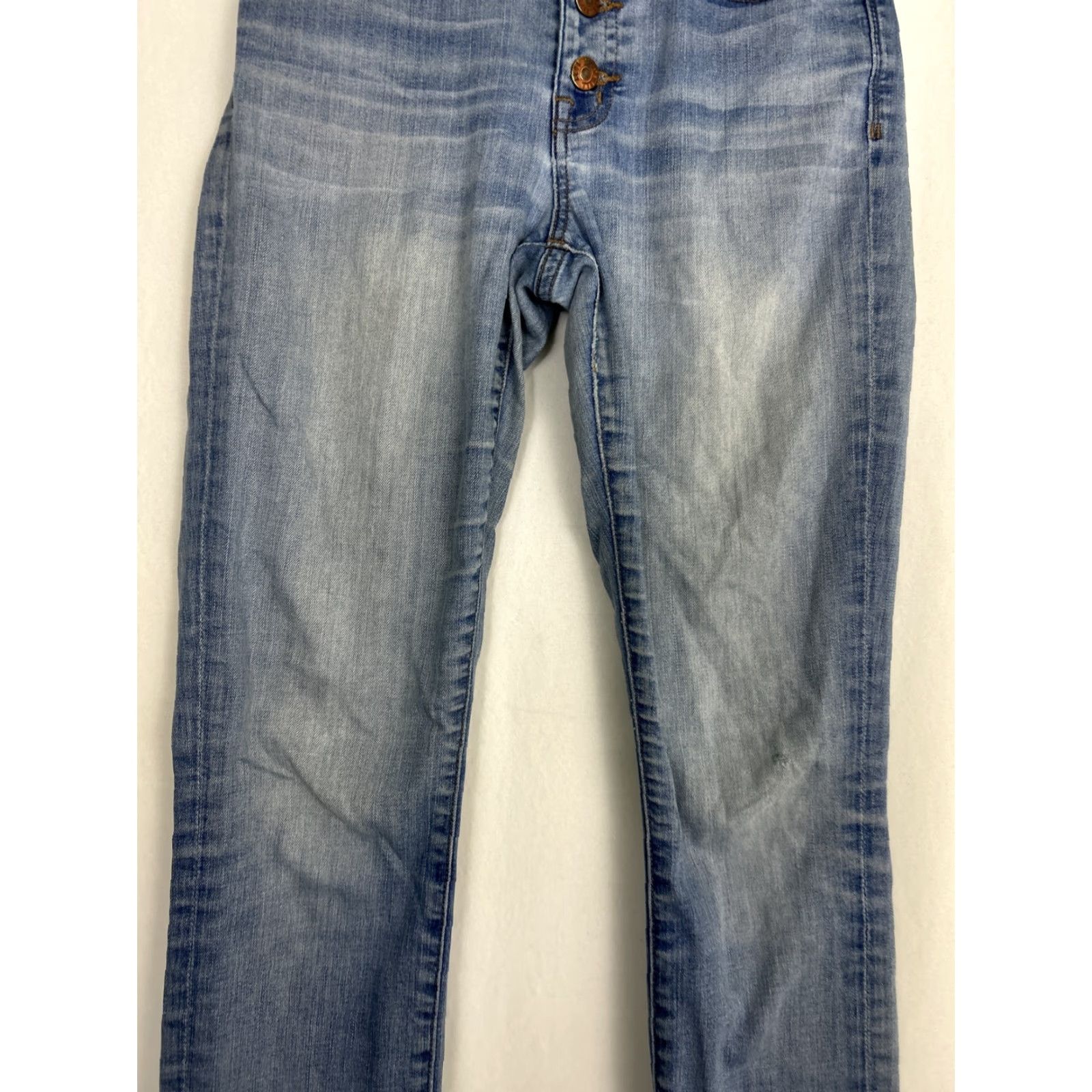 Madewell Madewell Jeans Skinny Crop 26 27 Light Blue Wash High Rise Button Fly Women 9” 9" High Riser Crop Skinny Jeans Size 26" / US 2 / IT 38 - 3 Thumbnail
