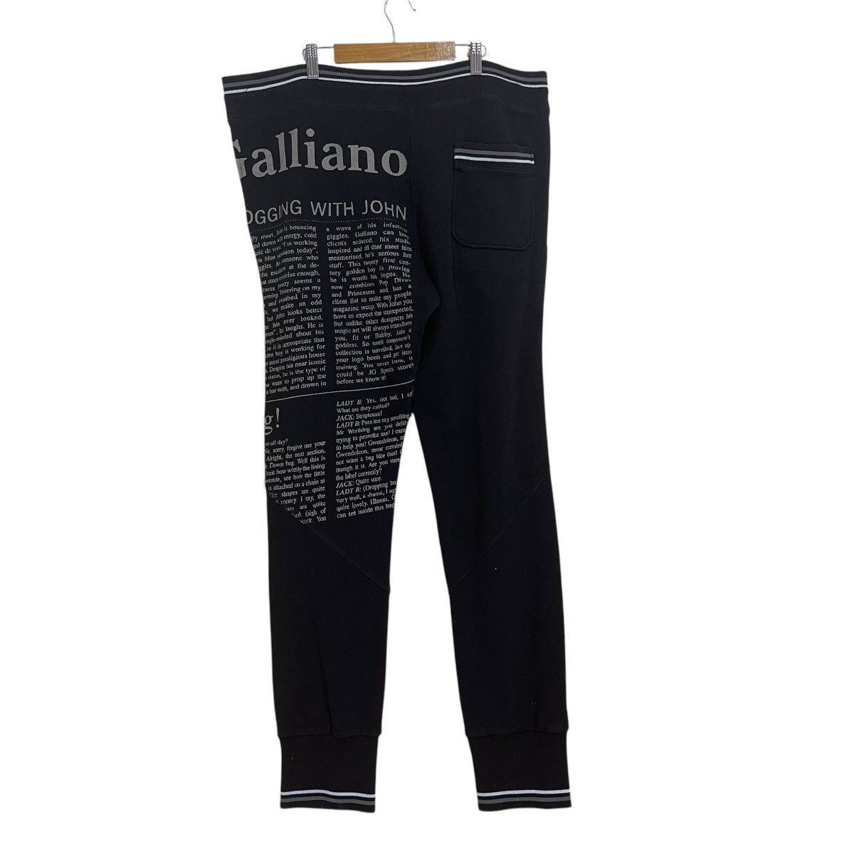 John Galliano Archive John Galliano news papper fullprint pants