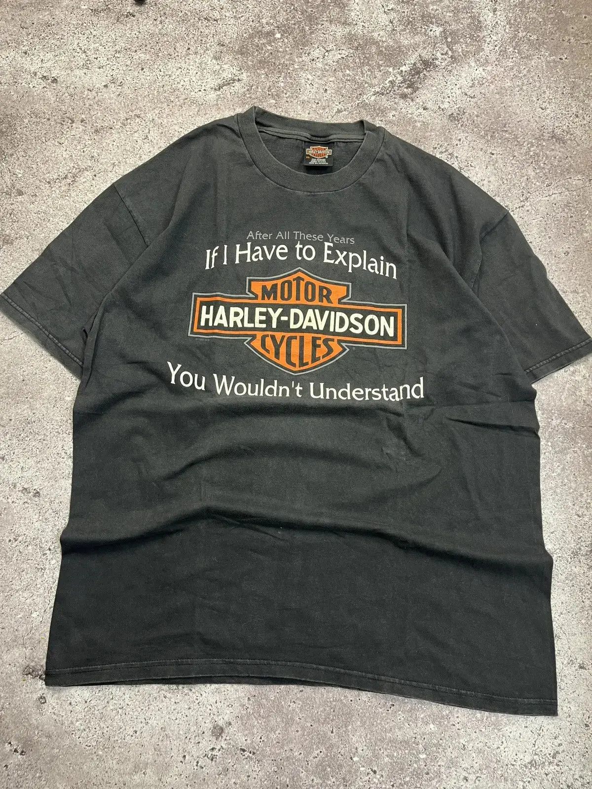 Harley Davidson Harley Davidson Vintage Black T Shirt Size US XL / EU 56 / 4 - 1 Thumbnail