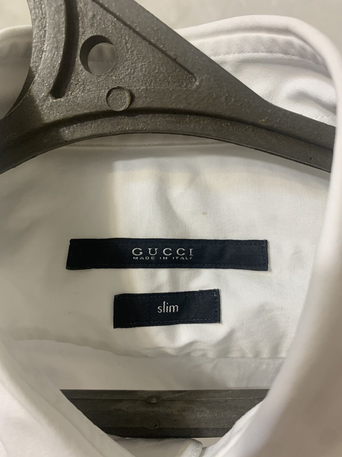 Gucci Gucci Men’s White Classic Slimfit Shirt Button Up Size S Size US S / EU 44-46 / 1 - 5 Thumbnail