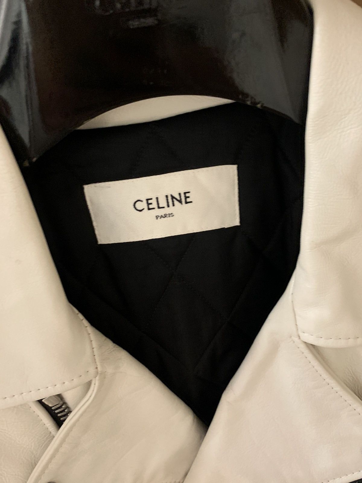Celine Celine 2019SS Calfskin White biker jacket Size US S / EU 44-46 / 1 - 3 Thumbnail