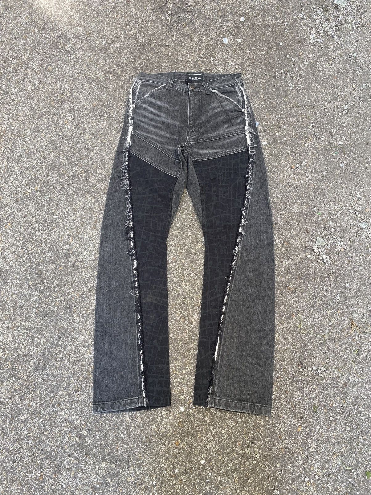 If Six Was Nine × Japanese Brand Kyoto Temas Collective Works Jeans Punk Style Denim Grunge Size US 27 - 1 Thumbnail