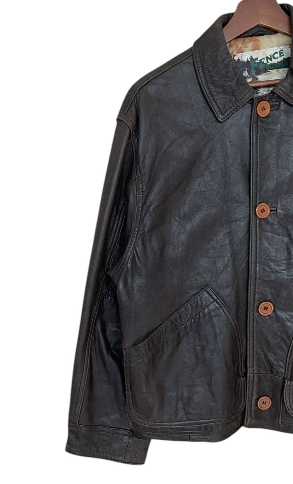 Vintage Vintage Japanese Brand Fence Buster Leather Jacket 1990s Size US M / EU 48-50 / 2 - 3 Thumbnail