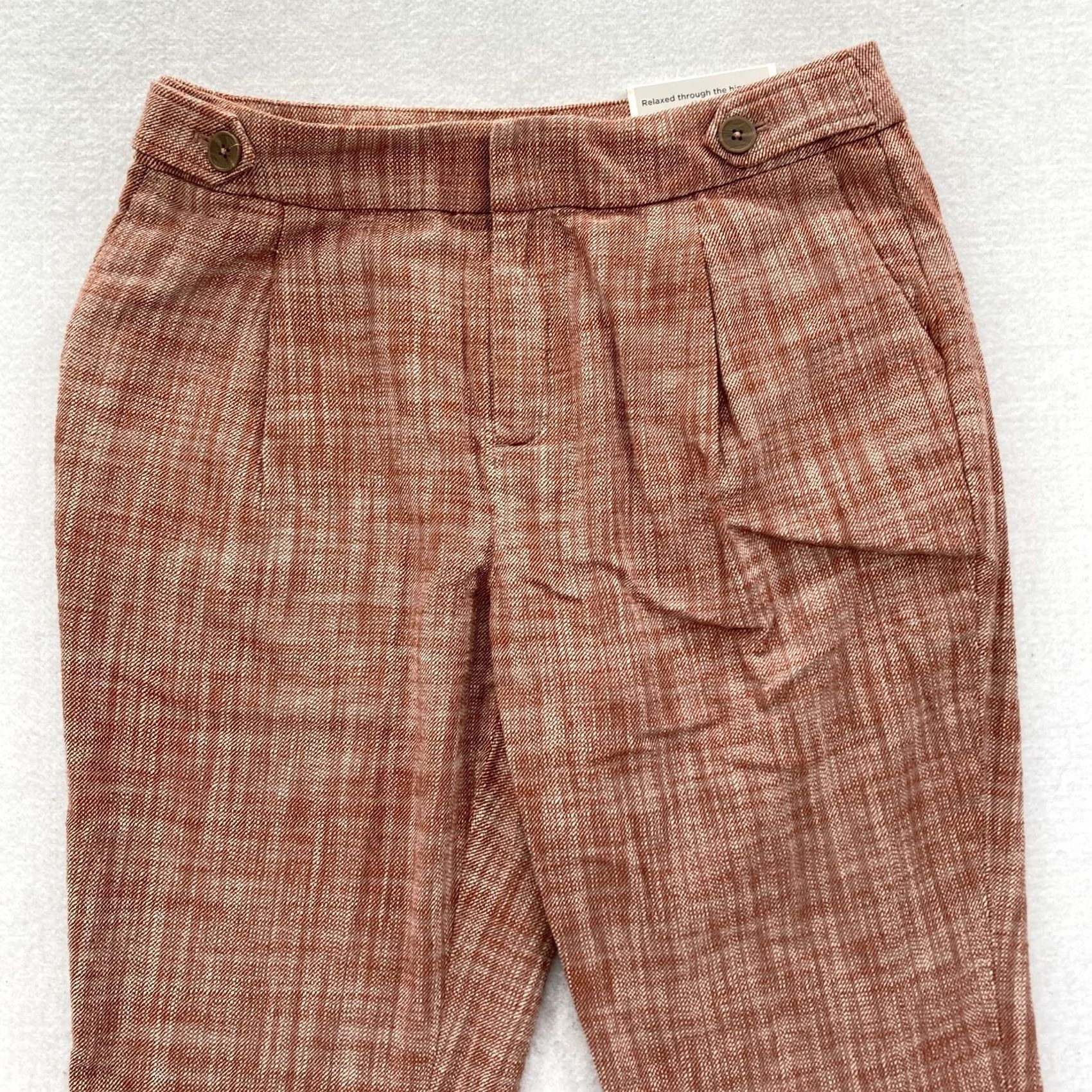 Vintage Christopher & Banks Pants Women's 8 Red Straight Leg Adjustable Waist Trouser Size 30" / US 8 / IT 44 - 2 Thumbnail