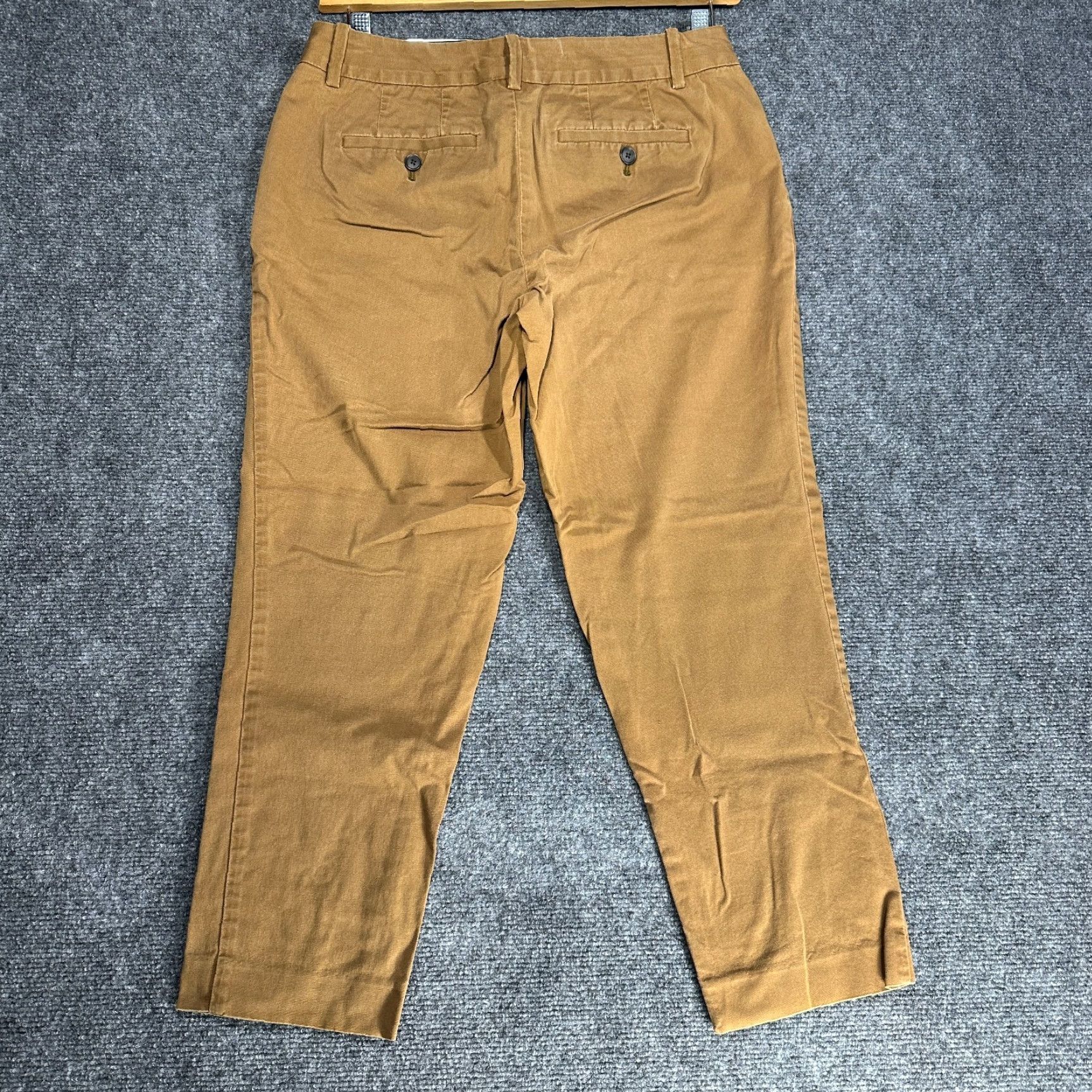 Eddie Bauer Eddie Bauer Pants Womens 6 Brown Cotton Stretch Ankle Flat Front Pockets Slim Tapered Inseam 24.5" Casual Classic Modern Mens Womens Girls Size 28" / US 6 / IT 42 - 6 Thumbnail