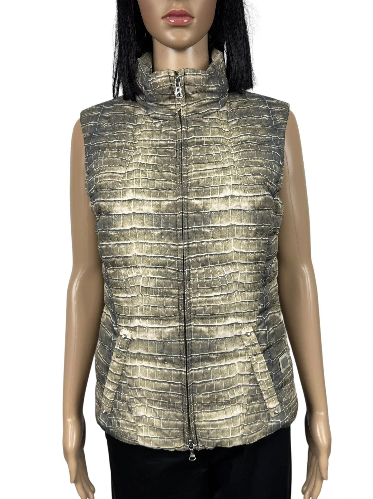 Bogner Bogner Down Vest Animal Print Womens Gilet Size S / US 4 / IT 40 - 2 Thumbnail