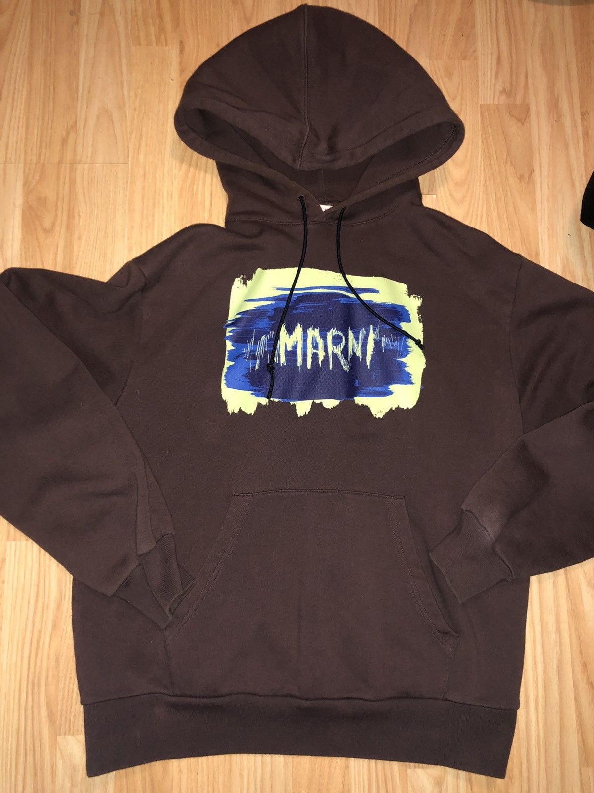 Marni Marni Graphic Print Brown Hoodie - Size Extra Small Size US XS / EU 42 / 0 - 1 Thumbnail