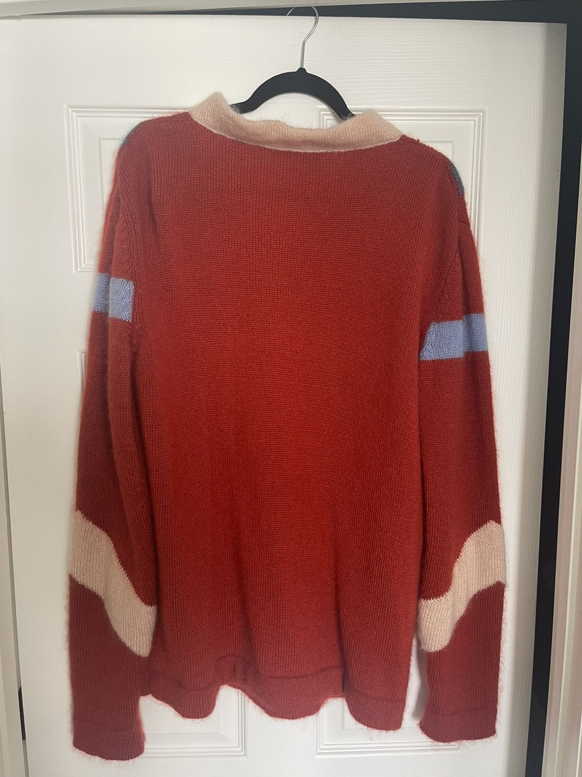 Kiko Kostadinov Nolan Intarsia Jumper Arc Sweater Clay Red Size US M / EU 48-50 / 2 - 2 Thumbnail