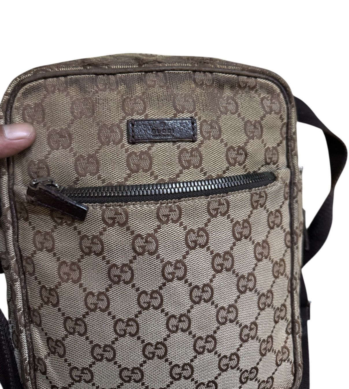 Gucci Gucci GG Crossbody Shoulder Canvas 03136 Leather Vintage Size ONE SIZE - 10 Thumbnail