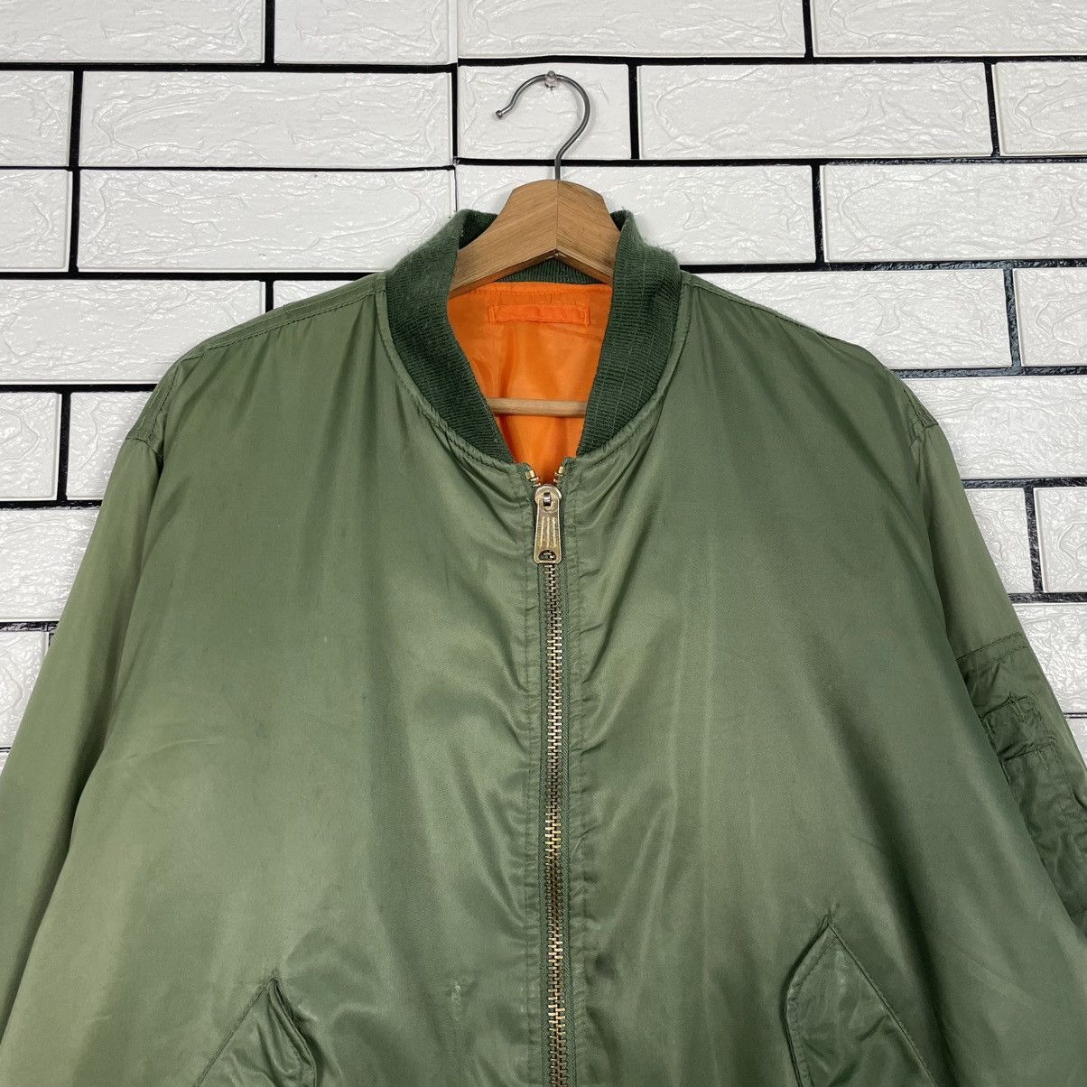 Japanese Brand Phantom Military MA-1 Nylon Flight Bomber Jacket Size US L / EU 52-54 / 3 - 4 Thumbnail