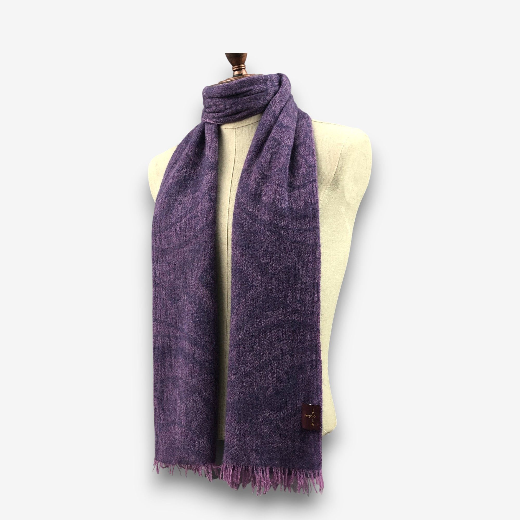 Japanese Brand Vintage Felice Regalo Scarf Muffler Wool Cashmere Scarves Size ONE SIZE - 1 Thumbnail