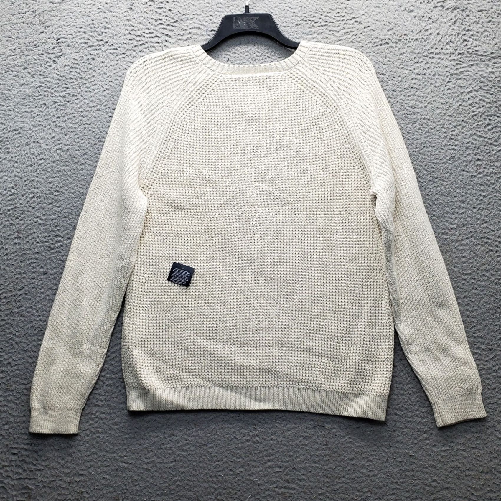 Lucky Brand Lucky Brand Sweater Mens Large Tan Waffle-knit Raglan Sleeve Rib V Neck Pullover Size US L / EU 52-54 / 3 - 2 Thumbnail