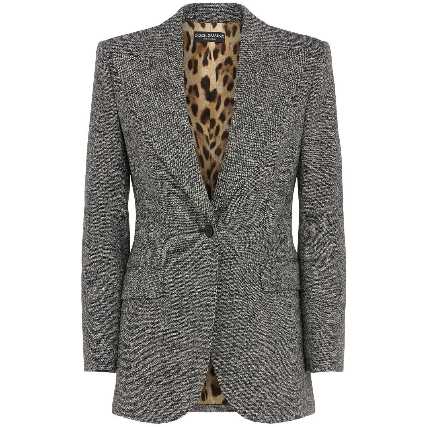 DOLCE & GABBANA Black/White Wool Tuxedo Blazer New & Authent