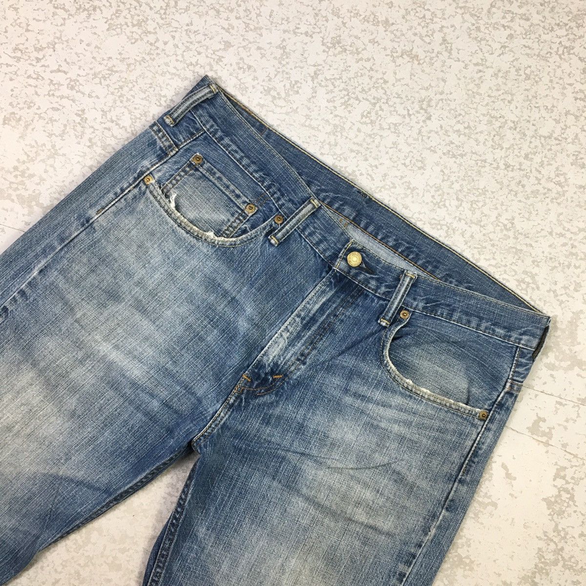 Levi's Distressed Levis 569 Vintage Style Jeans Size US 36 / EU 52 - 6 Thumbnail