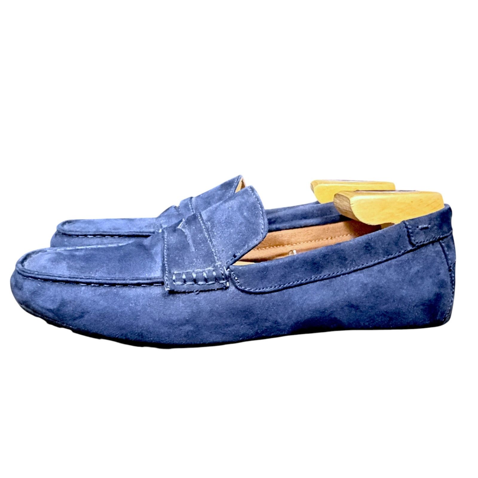H&M H&M Faux Suede Slip-on Penny Loafer EU 41 8 8.5 Navy Blue Size US 8 / EU 41 - 3 Thumbnail