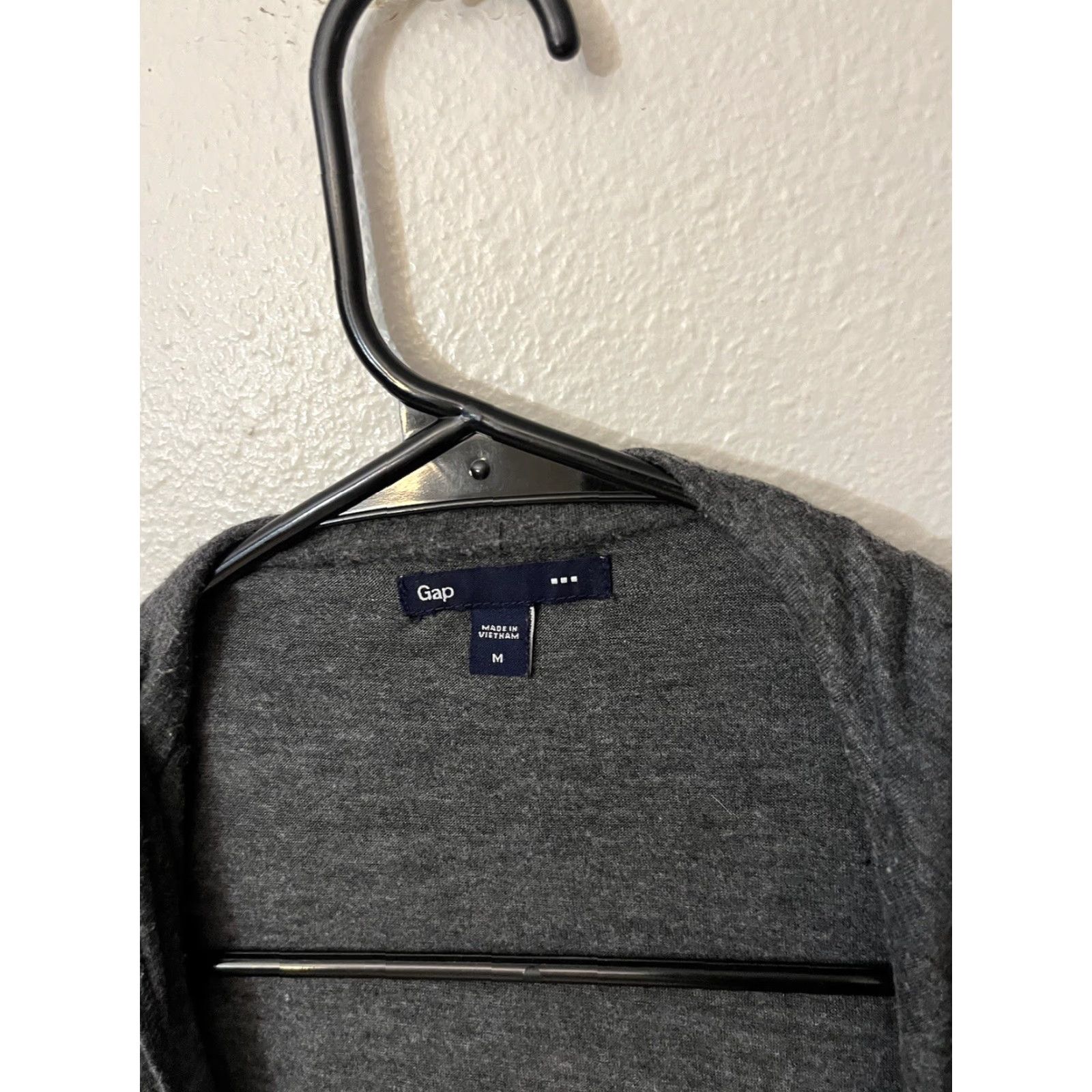 Gap Gap Cardigan Sweater - Womens Hooded Gray Striped - Size M - Cotton - Open Front - All Seasons - Machine Washable - Regular Fit Size M / US 6-8 / IT 42-44 - 3 Thumbnail