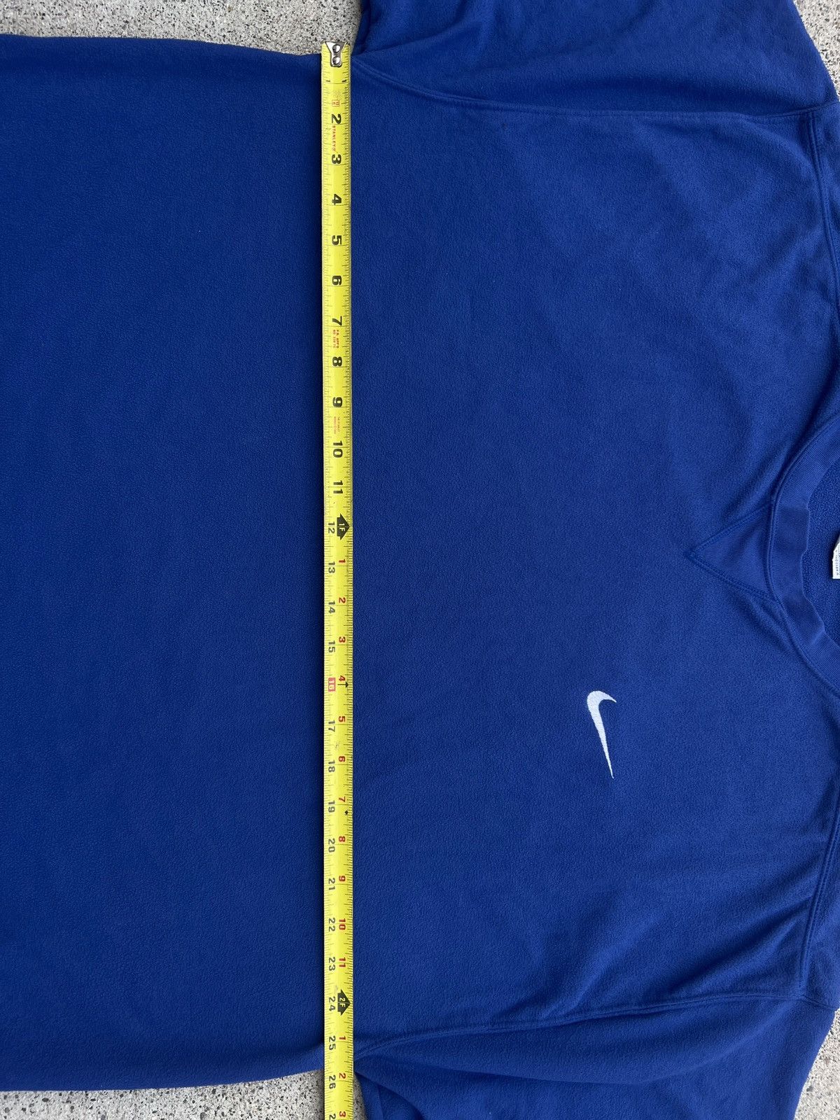 Nike × Vintage 1990s Vintage Nike Blue Embroidered Swoosh Fleece Thermal Size US XL / EU 56 / 4 - 5 Thumbnail