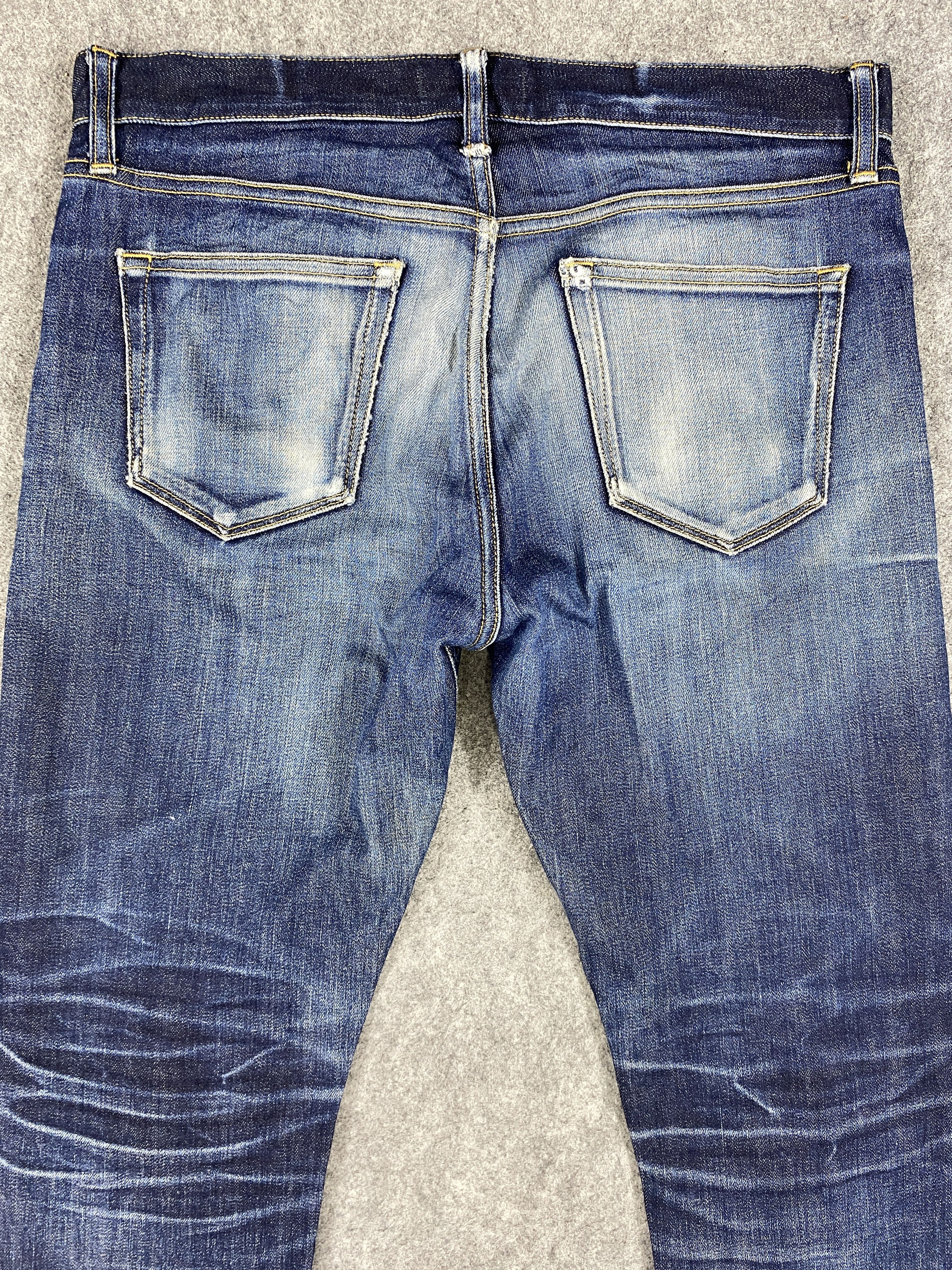 Japanese Brand Redline Distressed Blue Vintage Uniqlo Jeans 33x33 Denim Size US 33 - 4 Thumbnail