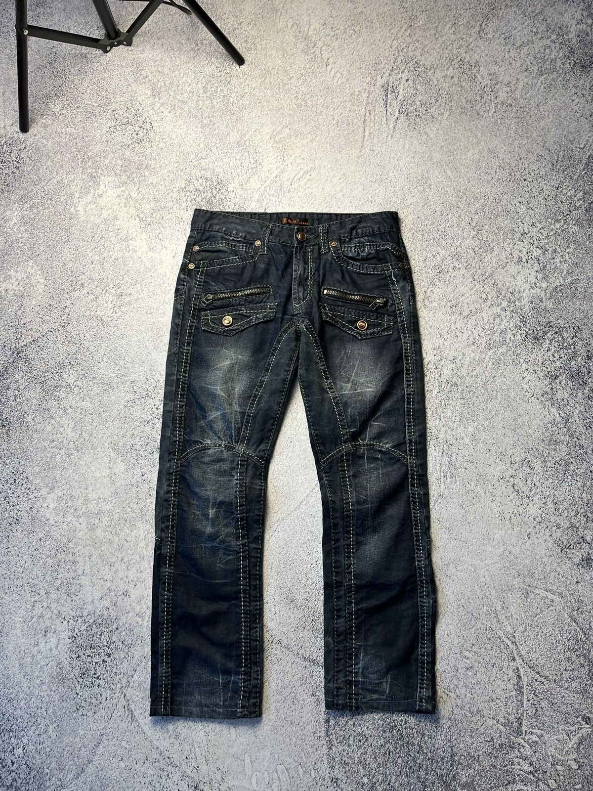 Japanese Brand 0Os VINTAGE Avant Garde Japanese Style Baggy Pants Y2K Size US 32 / EU 48 - 1 Thumbnail