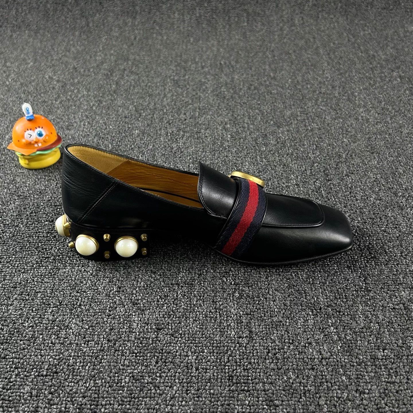 Gucci Gucci Black Loafer GG Pearl Tassel 36 Size US 5 / IT 35 - 4 Thumbnail