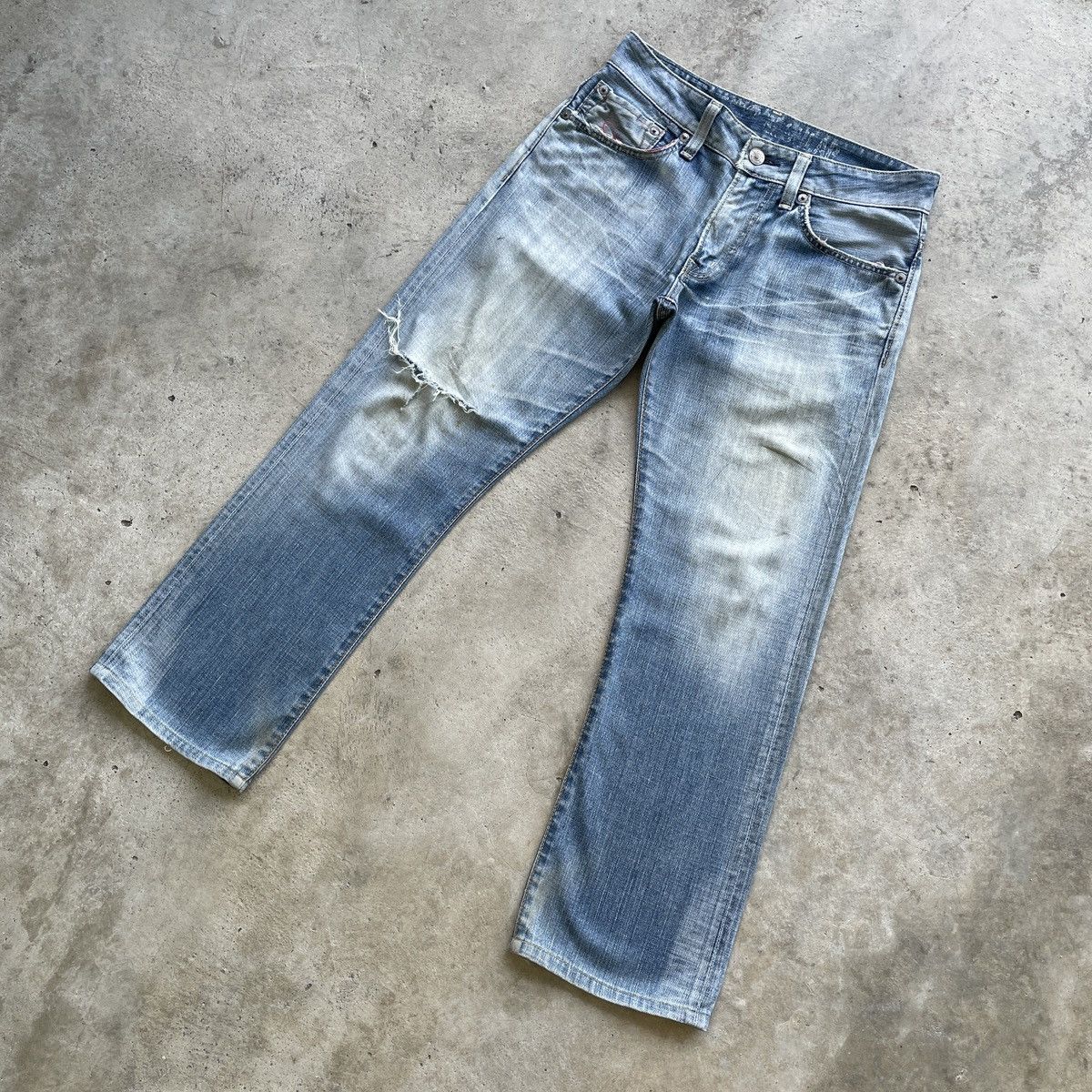 Edwin Vintage Edwin 503 Straight Faded Distressed Jeans Pants W32 Size US 32 / EU 48 - 2 Thumbnail