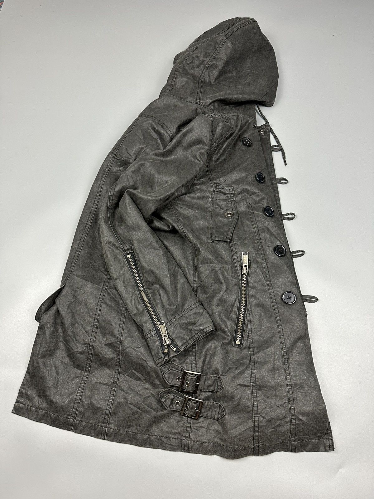 Seditionaries × semanticdesign Seditionaries Semantic Design Black Waxed Hooded Jacket Size US M / EU 48-50 / 2 - 6 Thumbnail