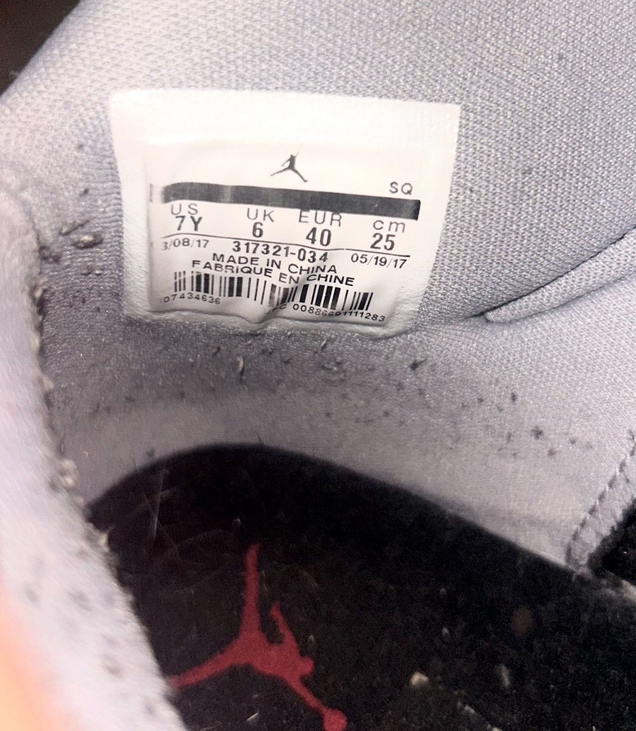 Jordan Brand Nike Air Jordan Spizike Black Cement (Used) Size US 7 / EU 40 - 6 Thumbnail