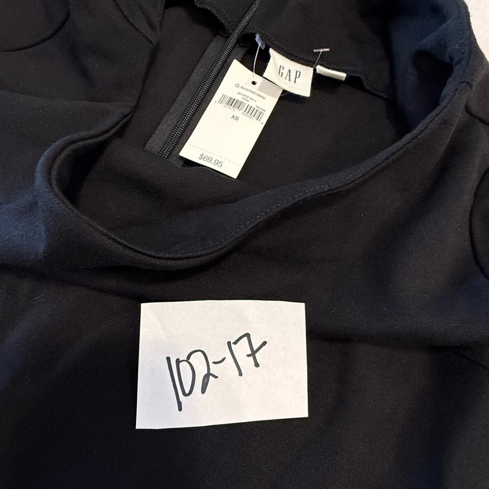 Gap Gap black Y2K midi dress wide sleeve cuffs back zip SZ XS Size XS / US 0-2 / IT 36-38 - 11 Thumbnail
