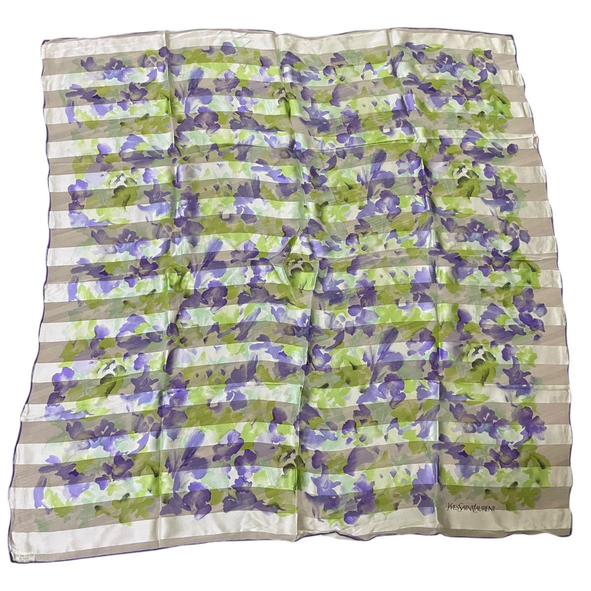Yves Saint Laurent ysl foulards floral silk scarf Size ONE SIZE - 1 Thumbnail