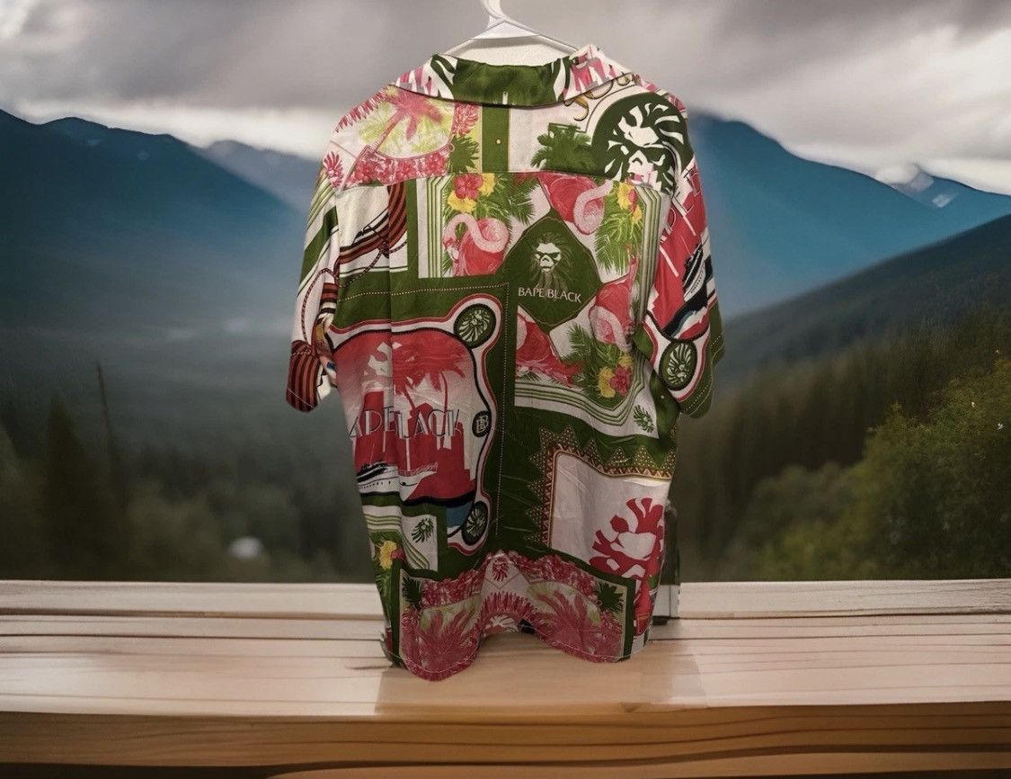 Bape Bape Black Tropical Button-Up – Pink & Green All-Over Print Size US S / EU 44-46 / 1 - 8 Thumbnail