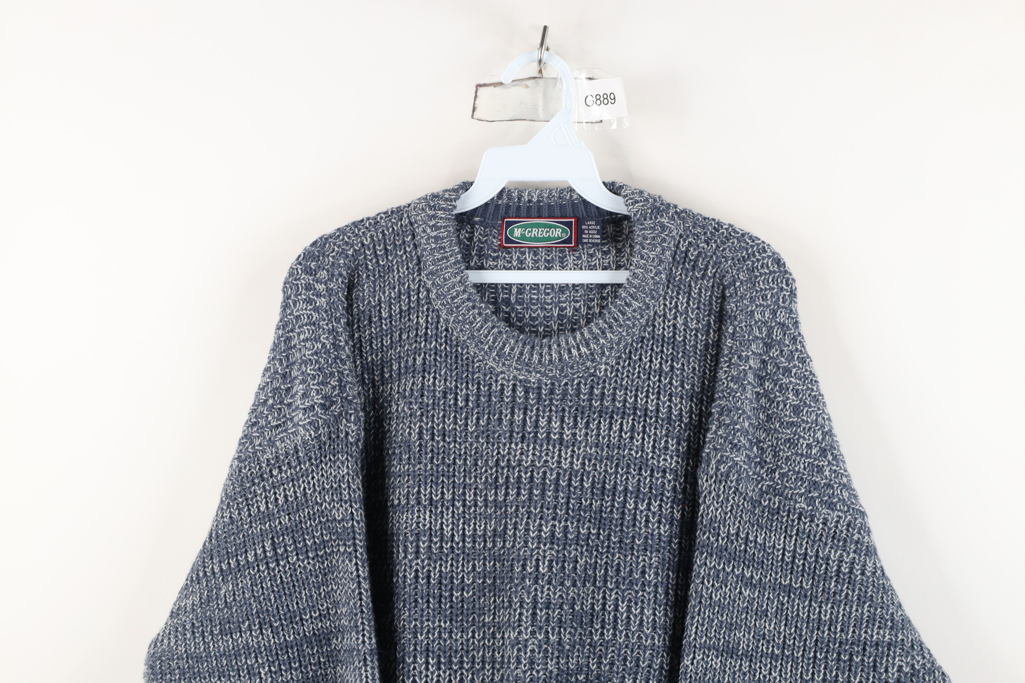 Vintage Vintage 90s Streetwear Chunky Ribbed Knit Crewneck Sweater Size US L / EU 52-54 / 3 - 2 Thumbnail