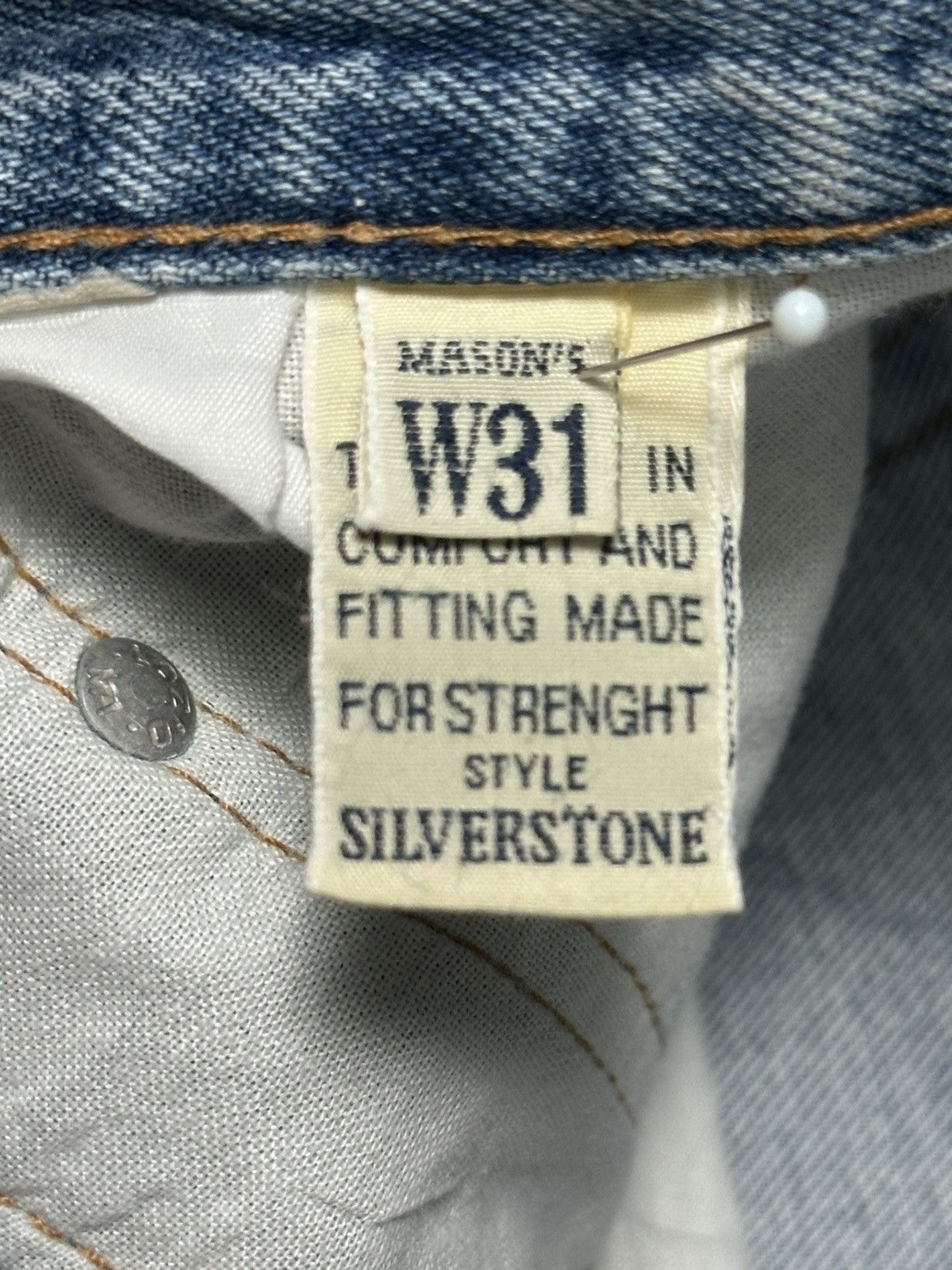 Mason's Vintage MASON’S “Silverstone” Straight Jean With Faded Wash Size US 29 - 11 Thumbnail