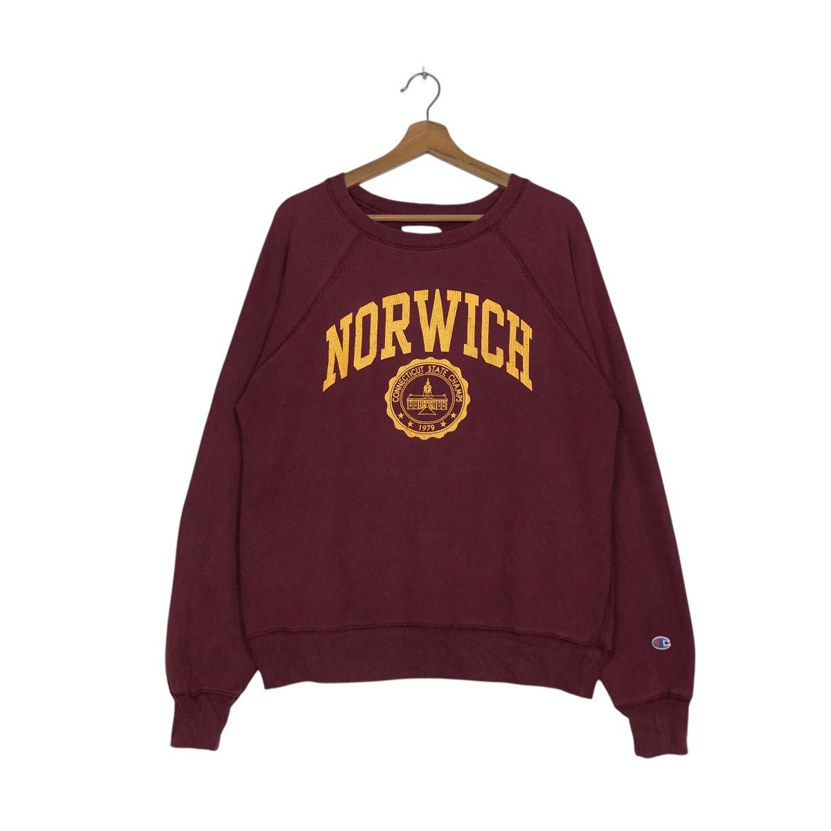 Champion Vintage Sweatshirt Champion Norwich Connecticut State Champ Size US L / EU 52-54 / 3 - 2 Thumbnail